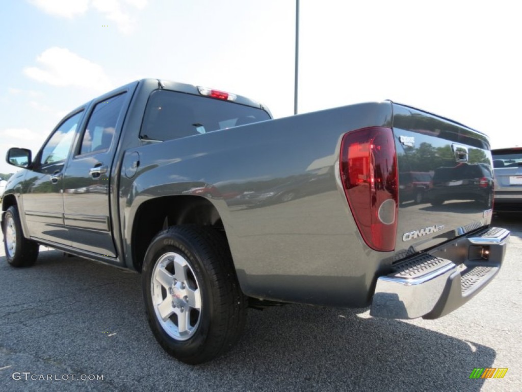 2010 Canyon SLE Crew Cab - Gray Green Metallic / Ebony photo #5