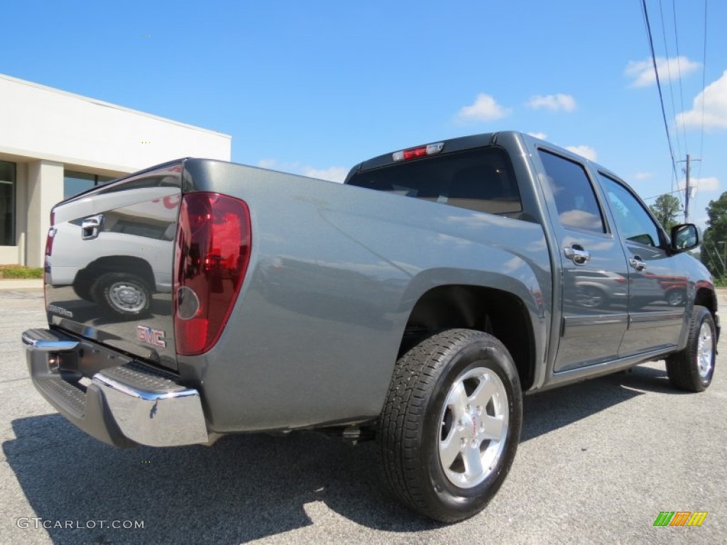 2010 Canyon SLE Crew Cab - Gray Green Metallic / Ebony photo #7