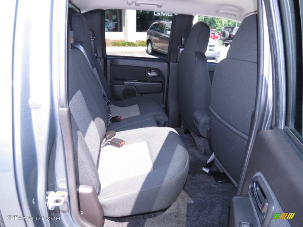 2010 Canyon SLE Crew Cab - Gray Green Metallic / Ebony photo #14