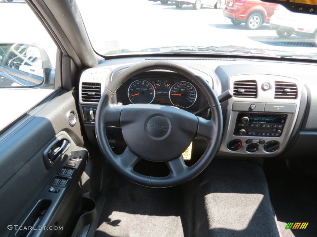 2010 Canyon SLE Crew Cab - Gray Green Metallic / Ebony photo #18