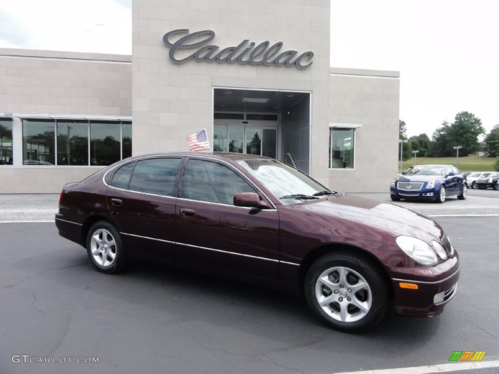 2002 GS 300 - Black Cherry Pearl / Ivory photo #7