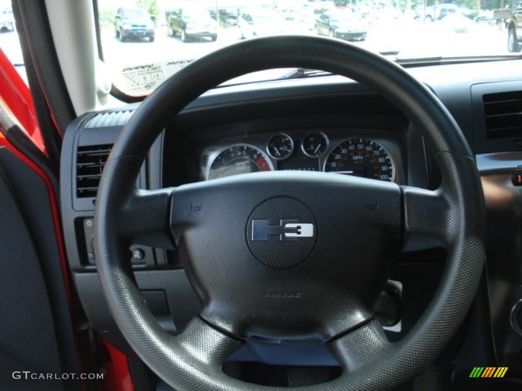 2007 Hummer H3 X Ebony Black Steering Wheel Photo #67818957