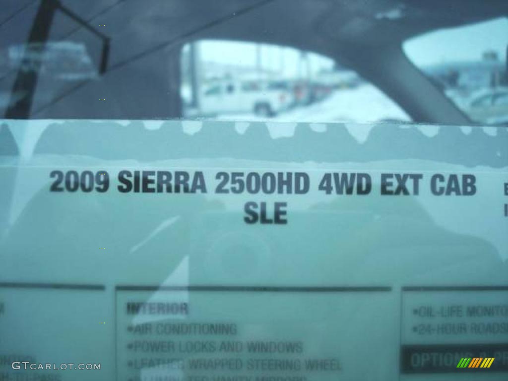 2009 Sierra 2500HD SLE Extended Cab 4x4 - Stealth Gray Metallic / Ebony photo #40
