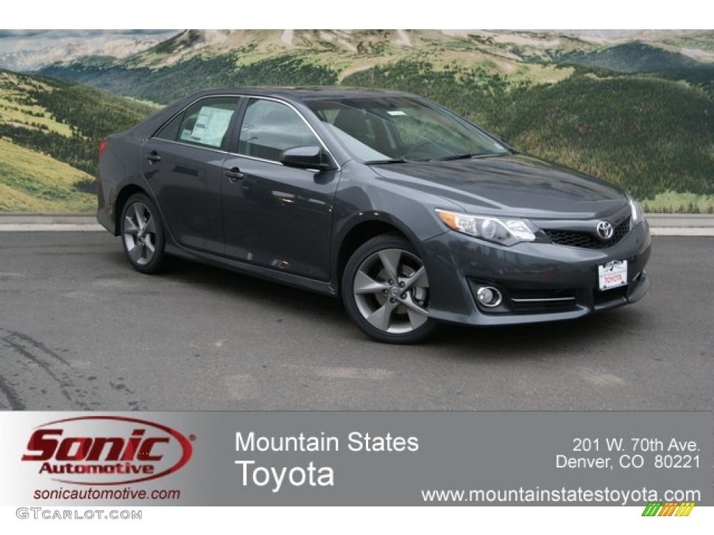 2012 Camry SE V6 - Magnetic Gray Metallic / Black/Ash photo #1