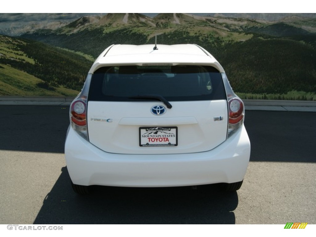 2012 Prius c Hybrid Two - Super White / Light Blue Gray/Black photo #5