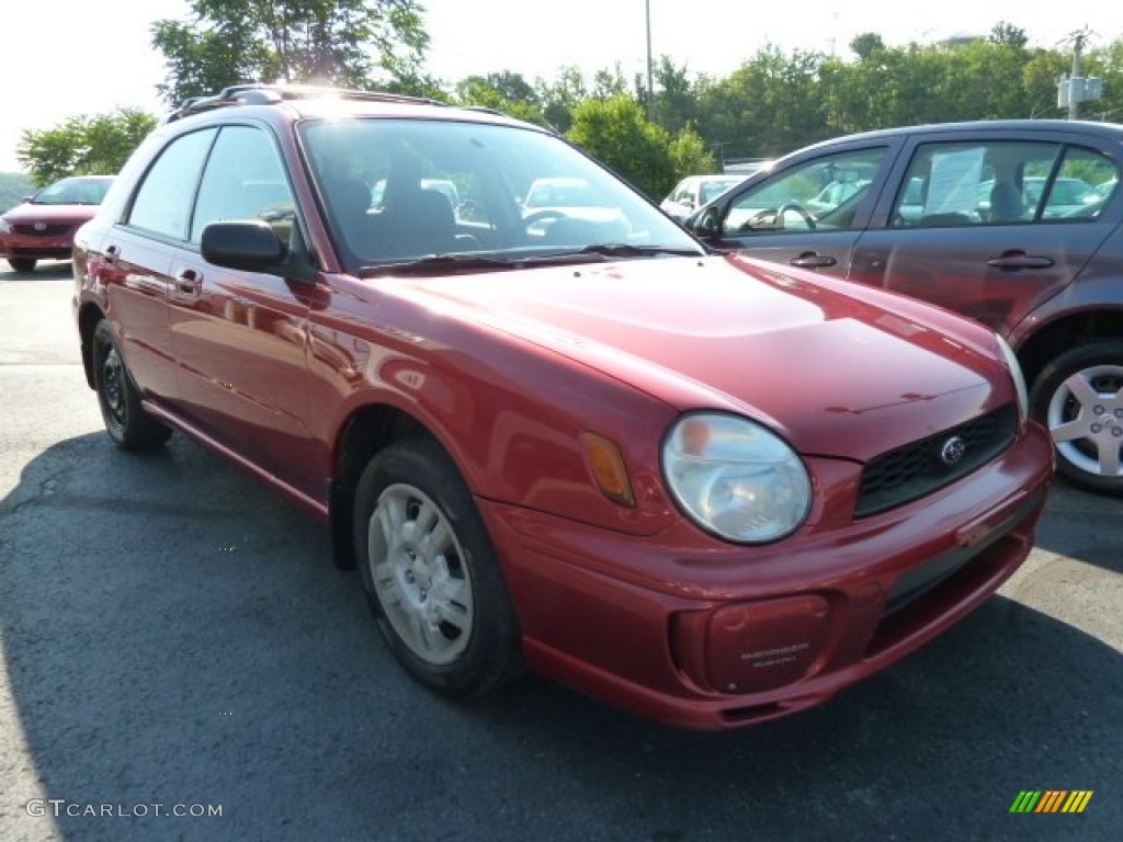 2002 Impreza TS Wagon - Sedona Red Pearl / Gray photo #1