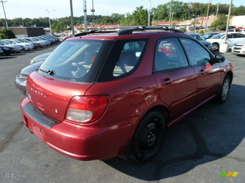 2002 Impreza TS Wagon - Sedona Red Pearl / Gray photo #2