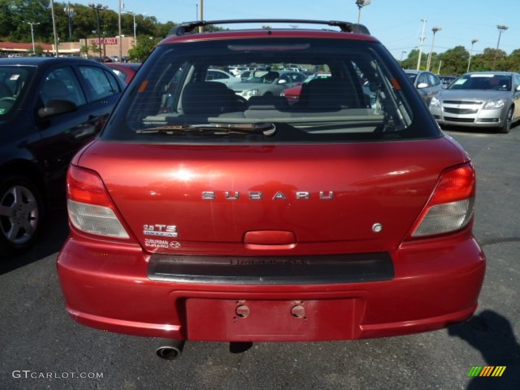2002 Impreza TS Wagon - Sedona Red Pearl / Gray photo #3