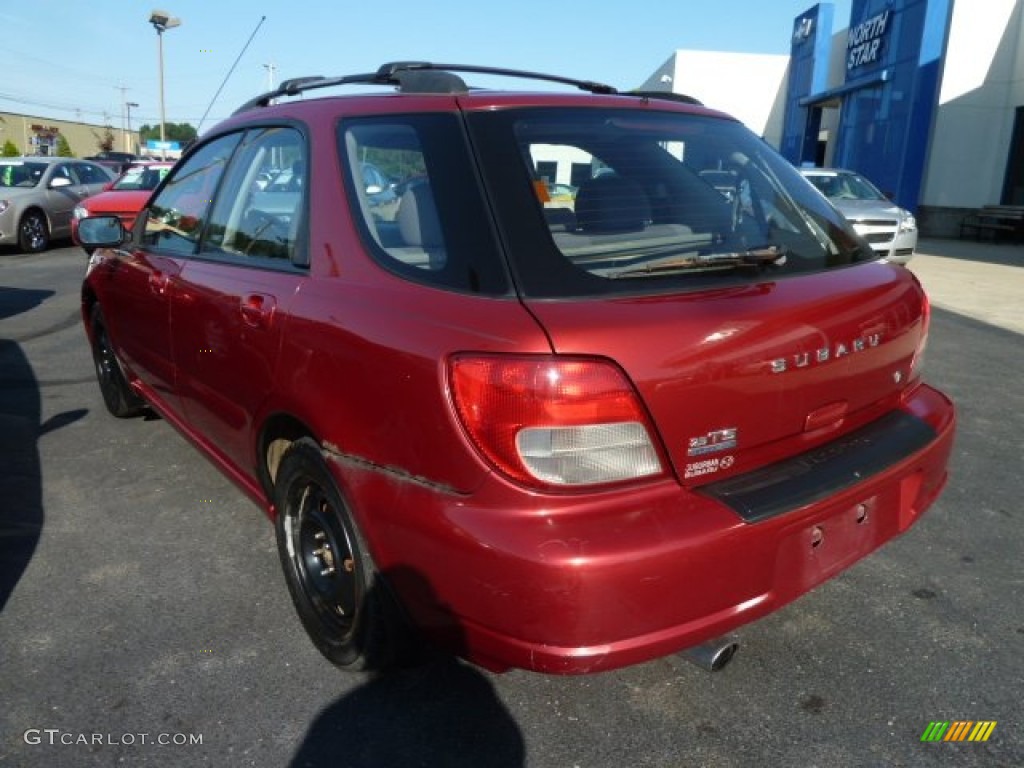 2002 Impreza TS Wagon - Sedona Red Pearl / Gray photo #4