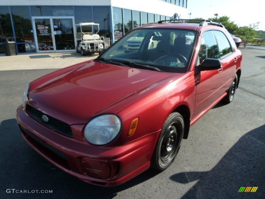 2002 Impreza TS Wagon - Sedona Red Pearl / Gray photo #5