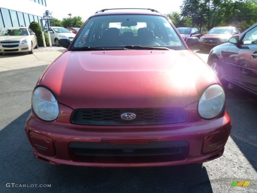 2002 Impreza TS Wagon - Sedona Red Pearl / Gray photo #6