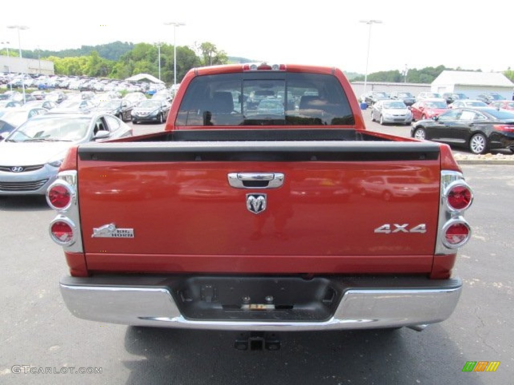 2008 Ram 1500 Big Horn Edition Quad Cab 4x4 - Sunburst Orange Pearl / Khaki photo #9