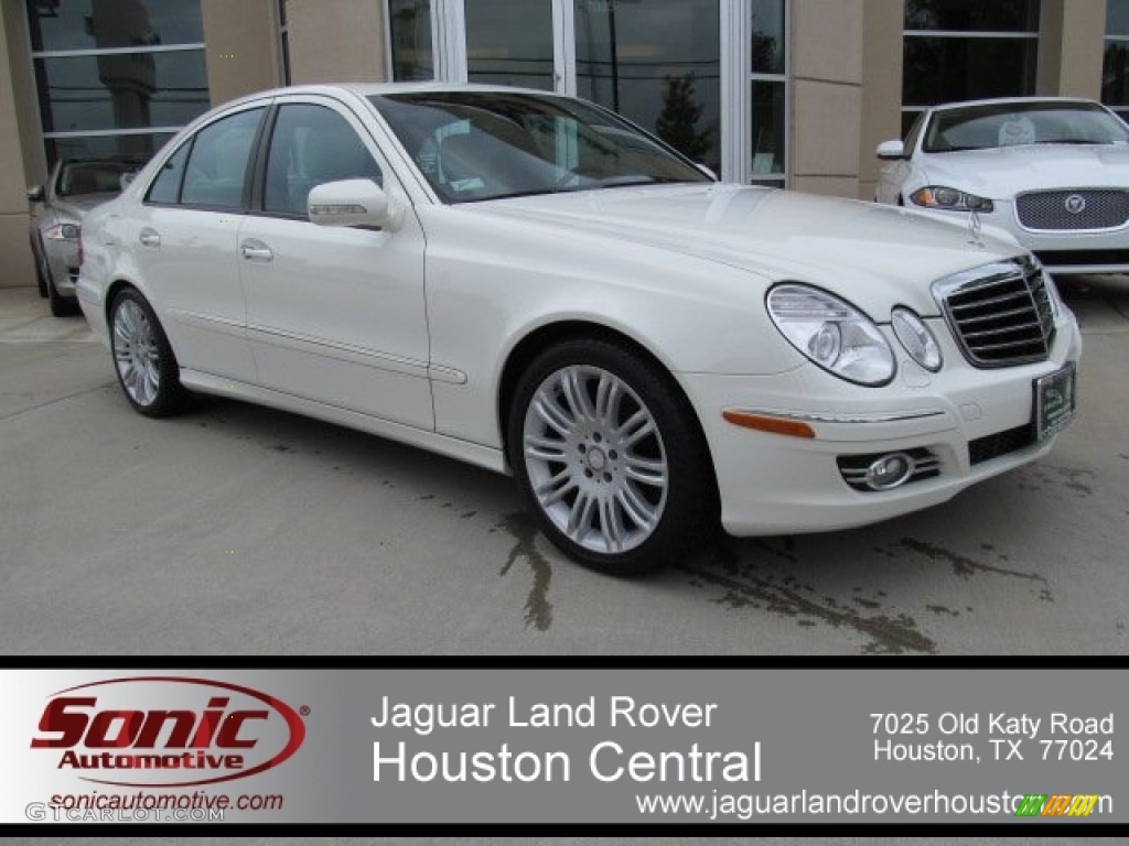 2008 E 550 Sedan - Arctic White / Black photo #1