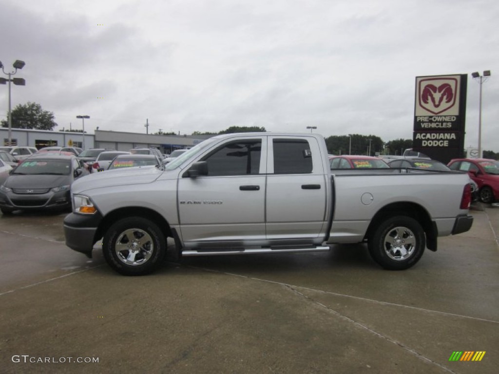 2011 Ram 1500 ST Quad Cab - Bright Silver Metallic / Dark Slate Gray/Medium Graystone photo #2