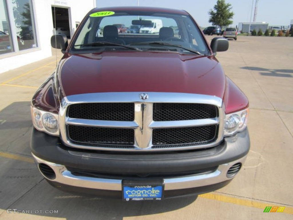 2003 Ram 1500 ST Regular Cab - Dark Garnet Red Pearl / Dark Slate Gray photo #6