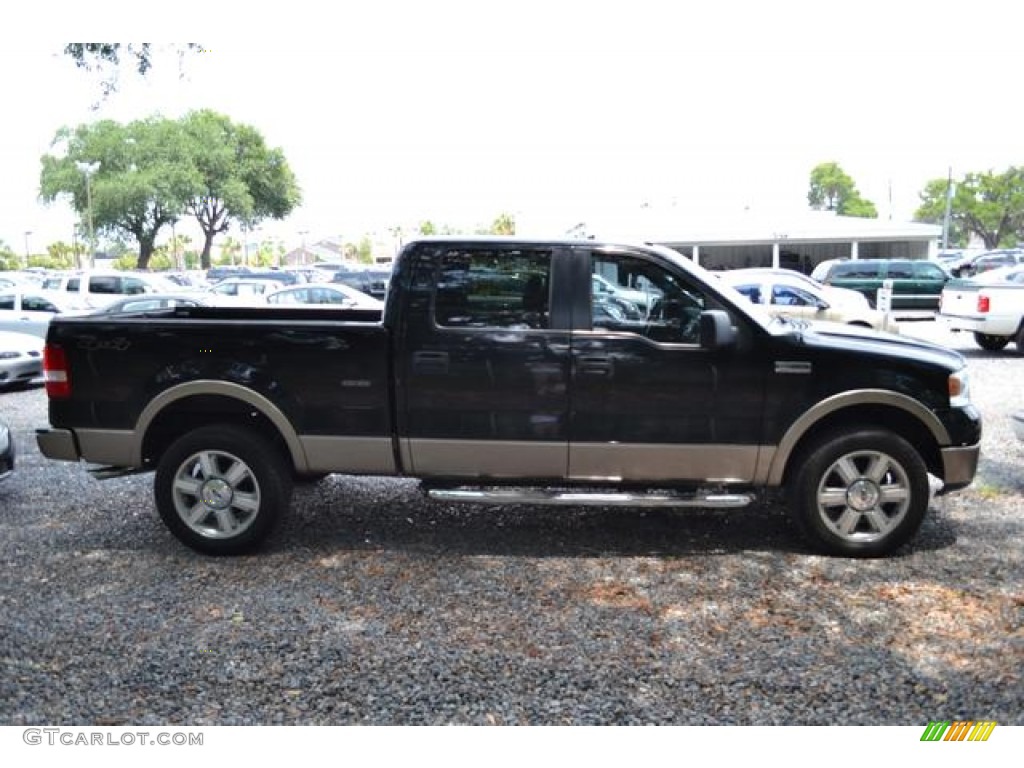 2006 F150 Lariat SuperCrew 4x4 - Black / Black photo #2