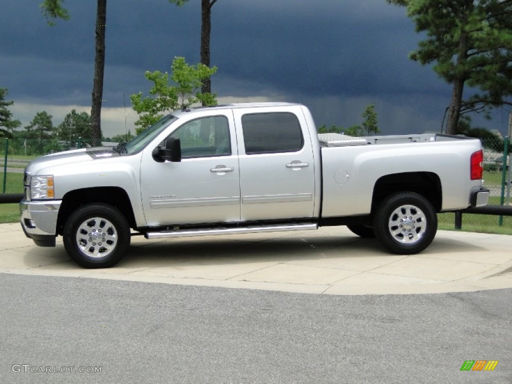 Sheer Silver Metallic 2011 Chevrolet Silverado 2500HD LT Crew Cab Exterior Photo #67829636