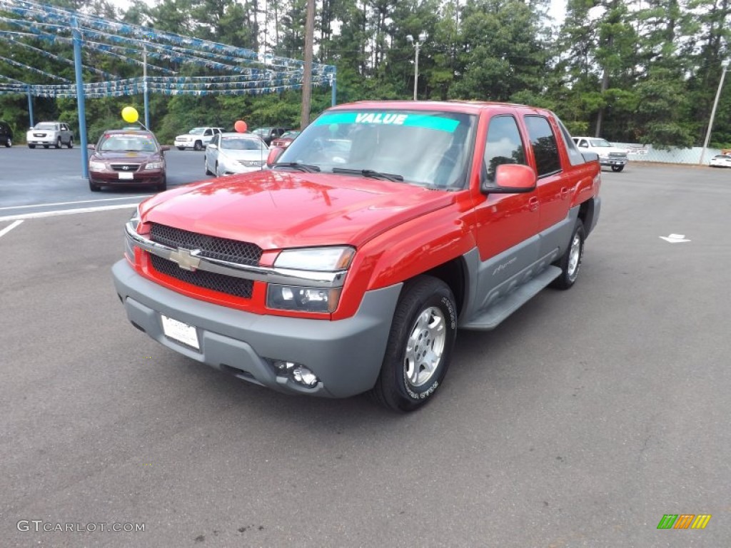 2002 Avalanche Z71 4x4 - Victory Red / Graphite photo #1