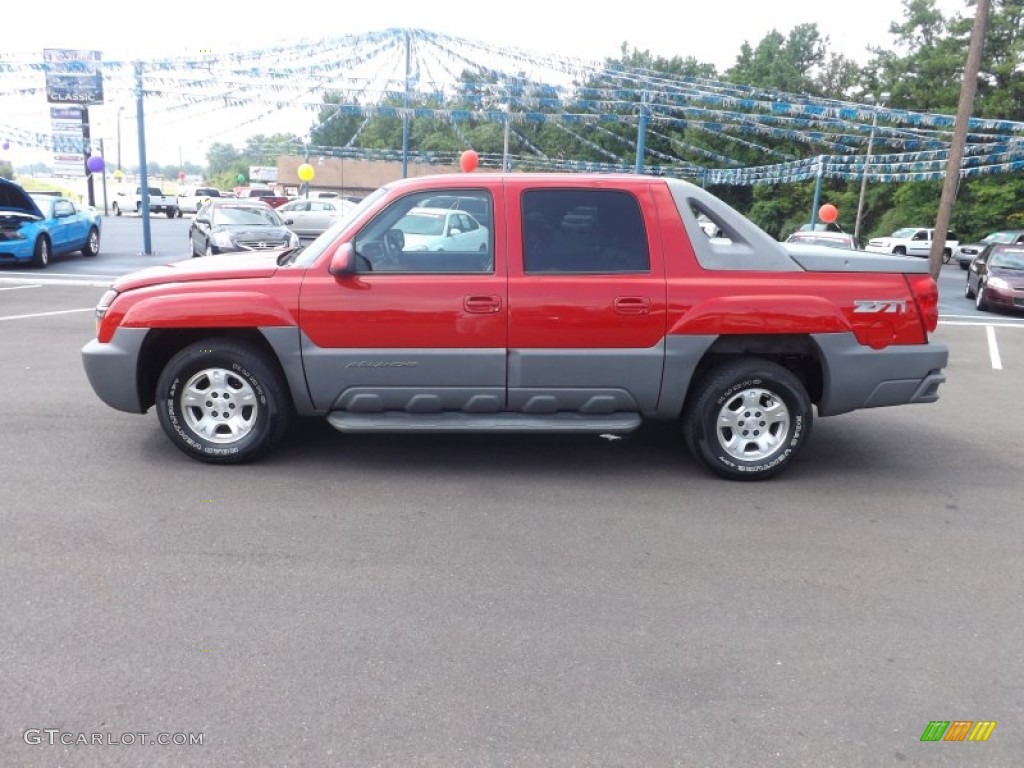 2002 Avalanche Z71 4x4 - Victory Red / Graphite photo #2