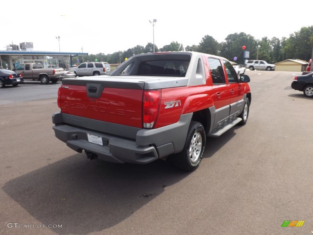 2002 Avalanche Z71 4x4 - Victory Red / Graphite photo #5