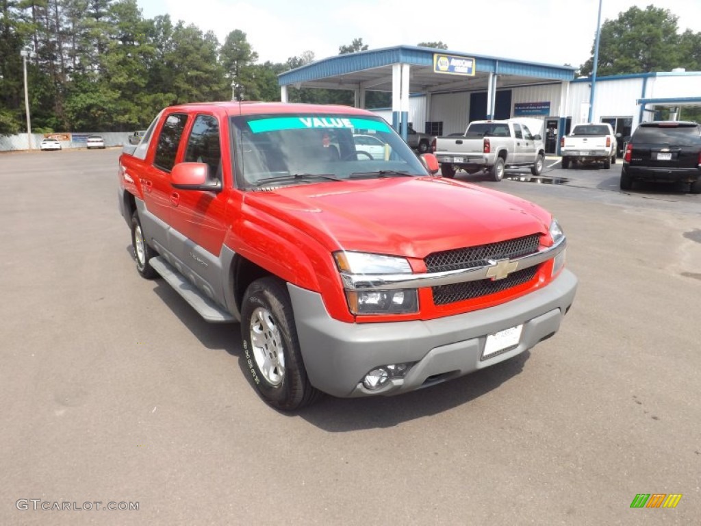 2002 Avalanche Z71 4x4 - Victory Red / Graphite photo #7