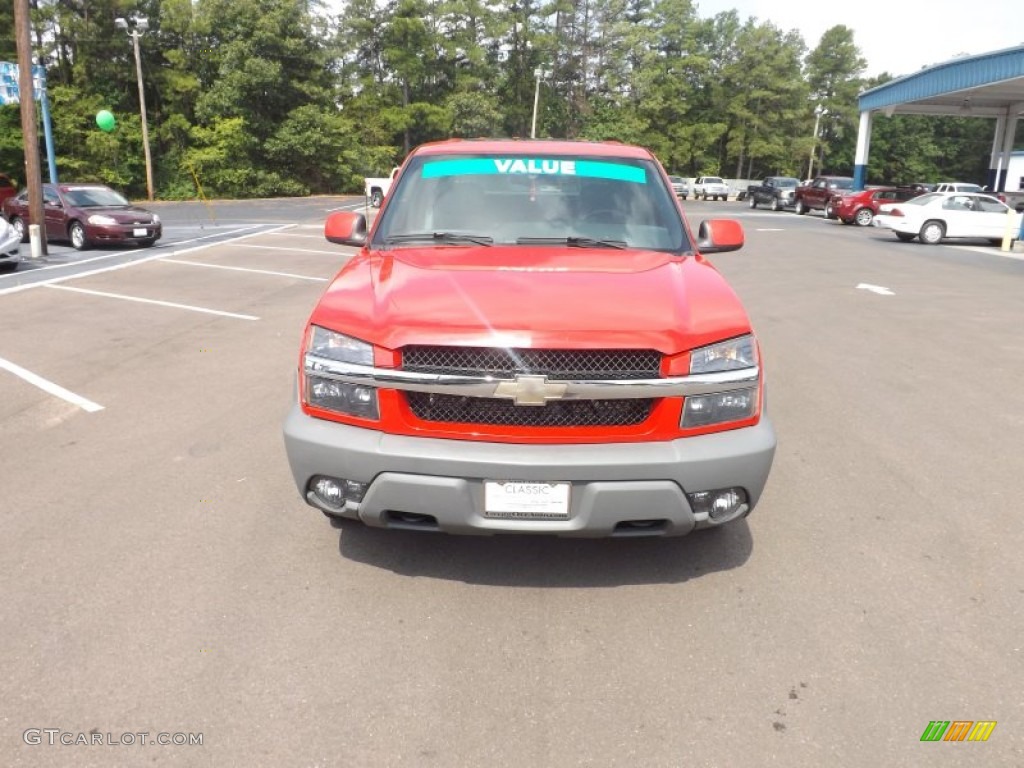 2002 Avalanche Z71 4x4 - Victory Red / Graphite photo #8