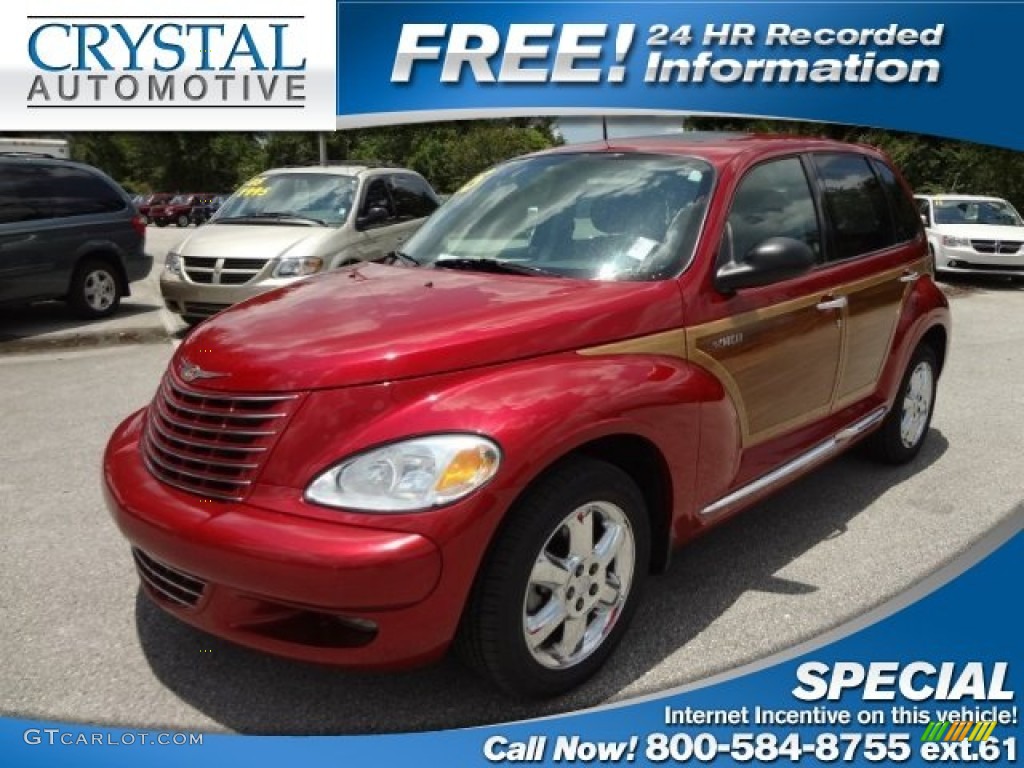 2005 PT Cruiser Limited Turbo - Inferno Red Crystal Pearl / Taupe/Pearl Beige photo #1