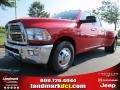 2012 Flame Red Dodge Ram 3500 HD Big Horn Crew Cab Dually  photo #1