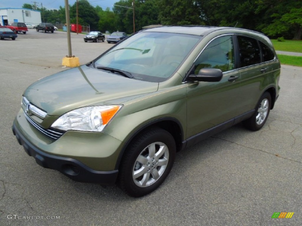 2008 CR-V EX 4WD - Green Tea Metallic / Ivory photo #1