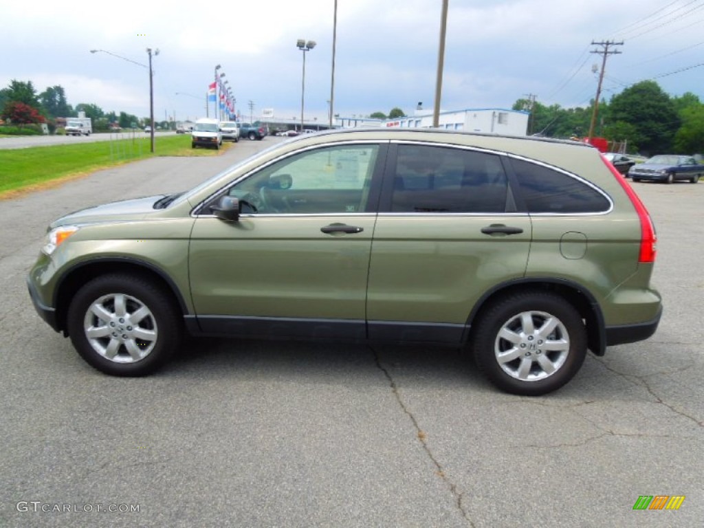 2008 CR-V EX 4WD - Green Tea Metallic / Ivory photo #4