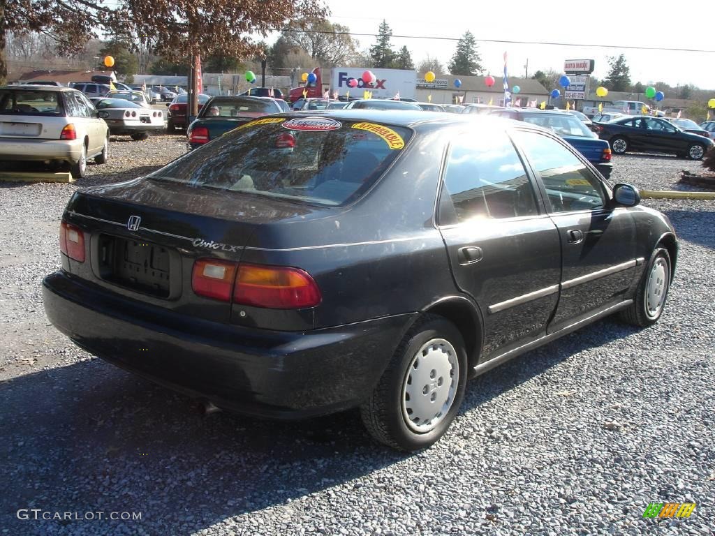 1994 Civic LX Sedan - Granada Black Pearl / Dark Grey photo #5