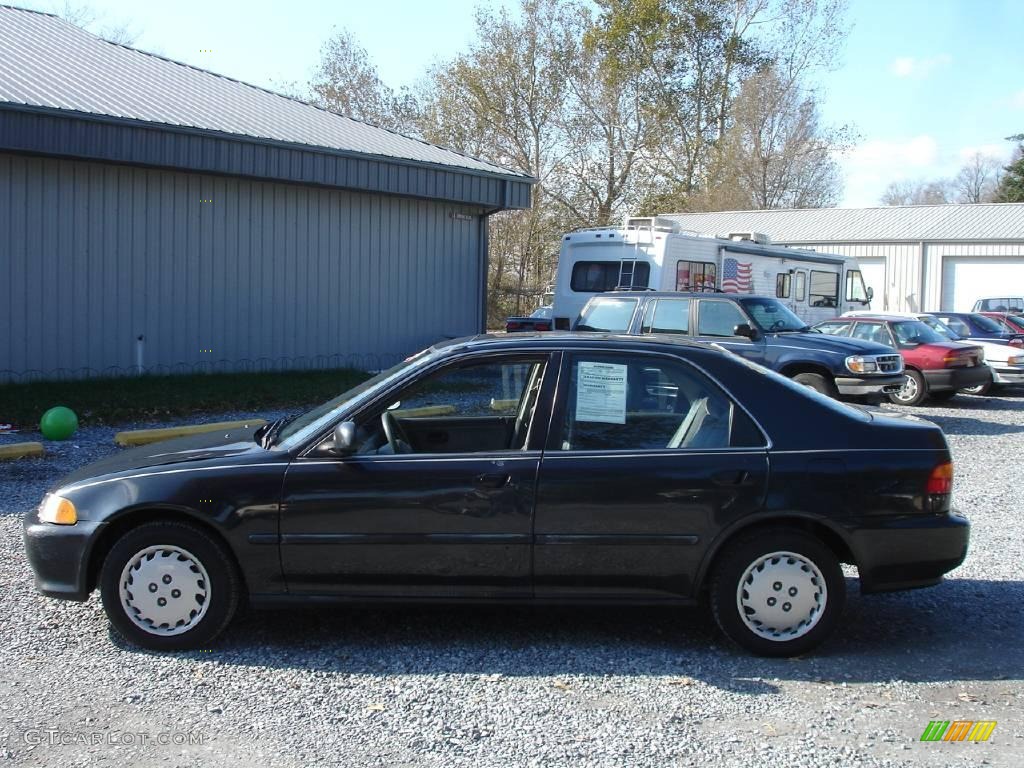 1994 Civic LX Sedan - Granada Black Pearl / Dark Grey photo #8