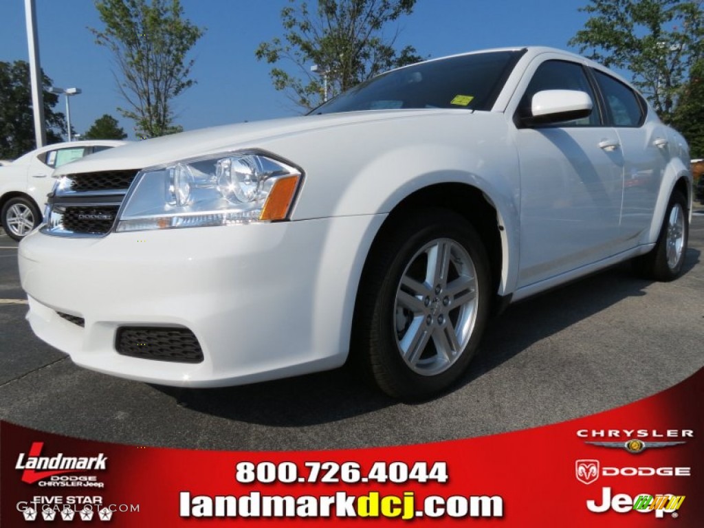 Bright White Dodge Avenger