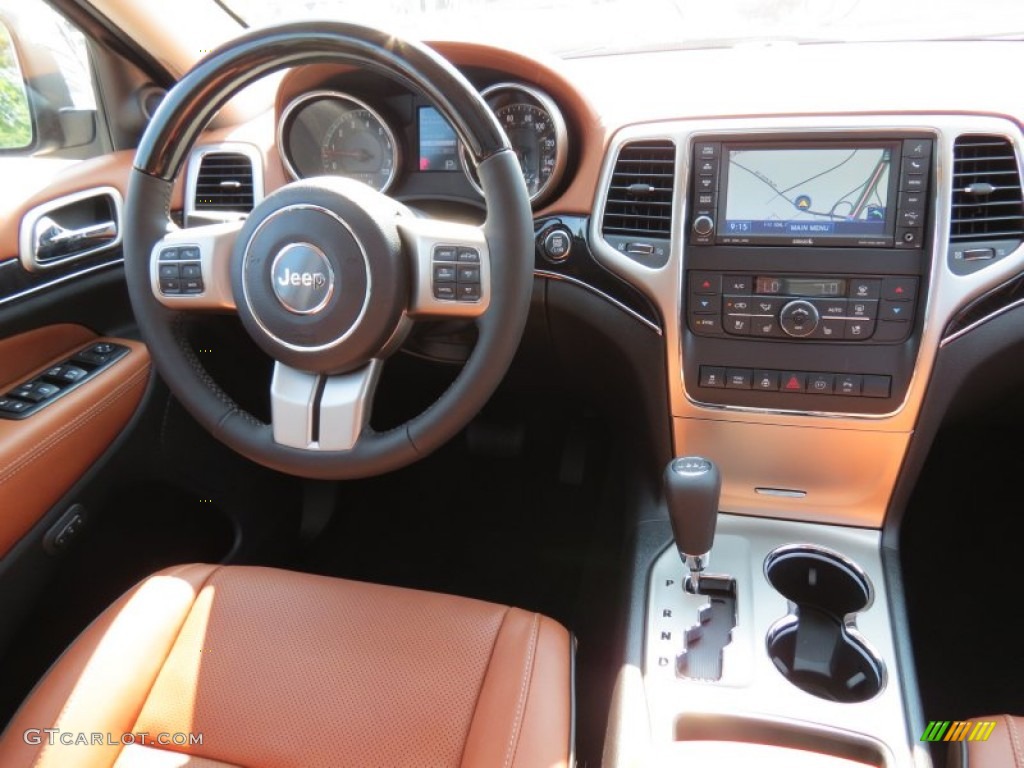 2012 Jeep Grand Cherokee Overland New Saddle/Black Dashboard Photo #67835633