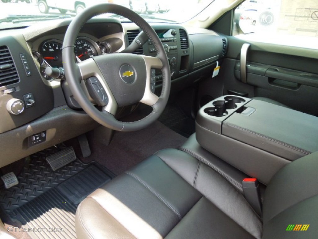 Ebony Interior 2013 Chevrolet Silverado 1500 LT Crew Cab 4x4 Photo #67836225