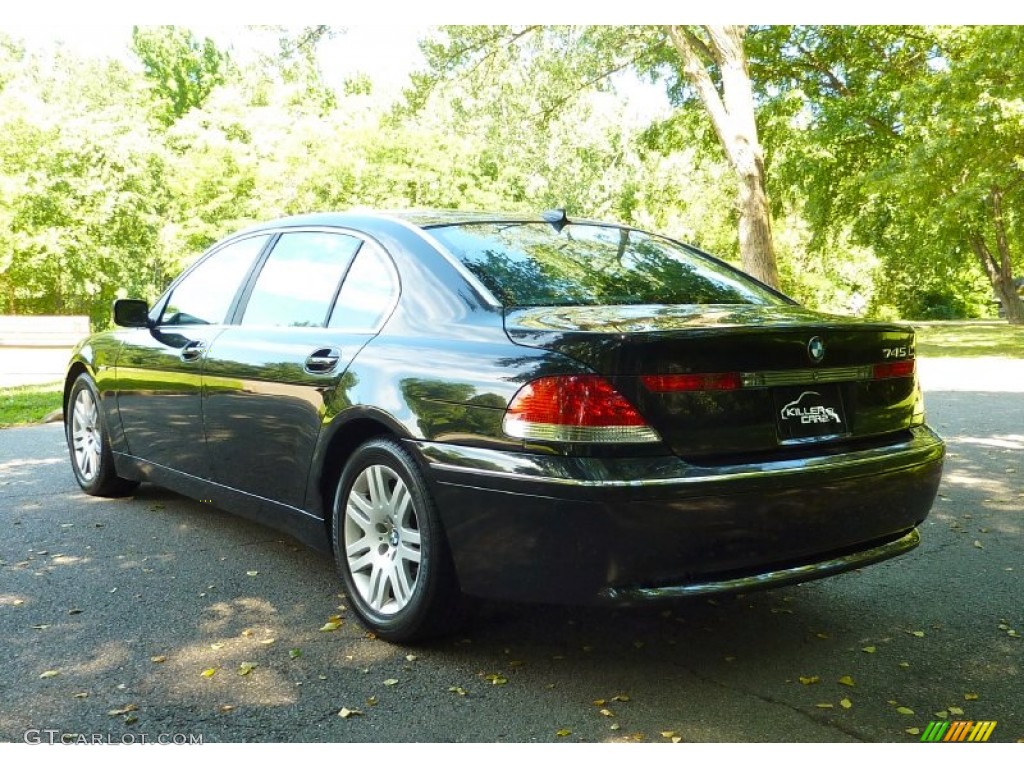 2003 7 Series 745Li Sedan - Jet Black / Black/Black photo #5