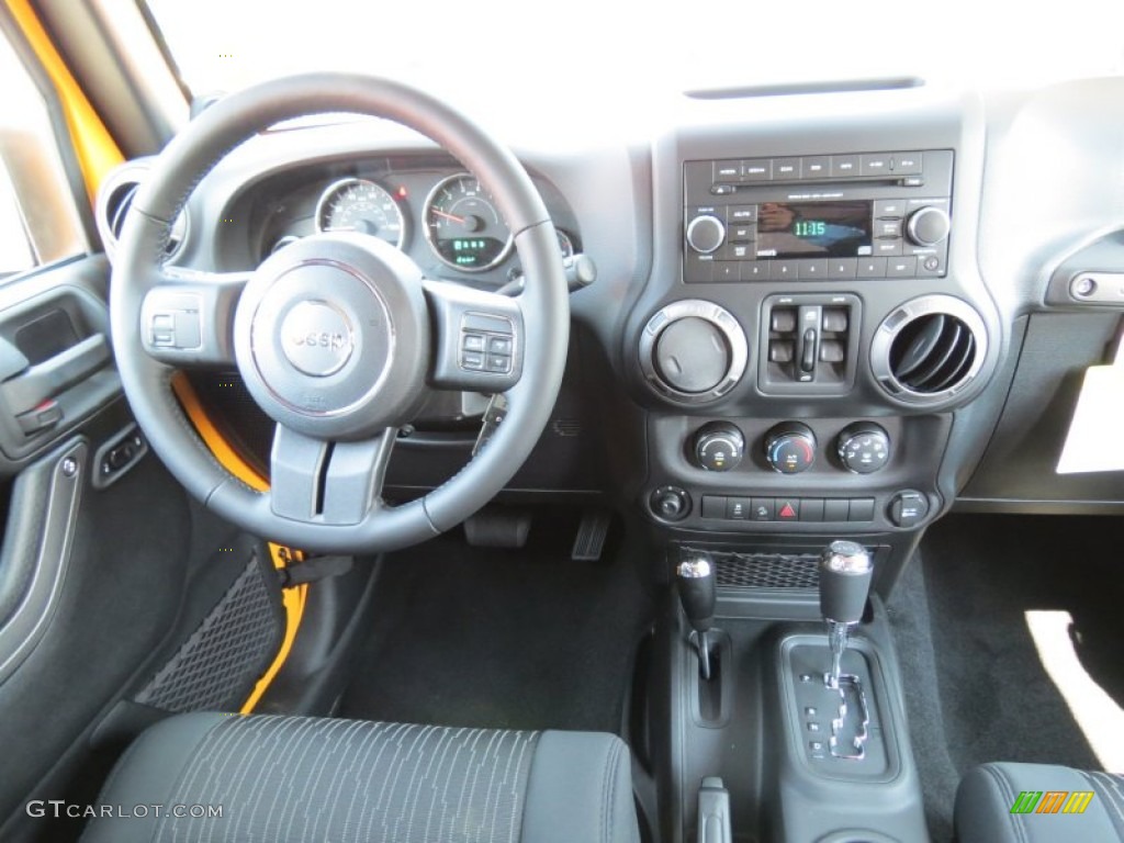 2012 Jeep Wrangler Unlimited Sport S 4x4 Black Dashboard Photo #67836311