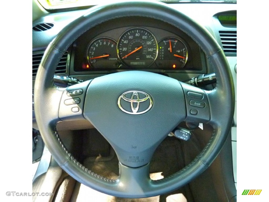 2006 Toyota Solara SE V6 Coupe Dark Stone Steering Wheel Photo #67837448