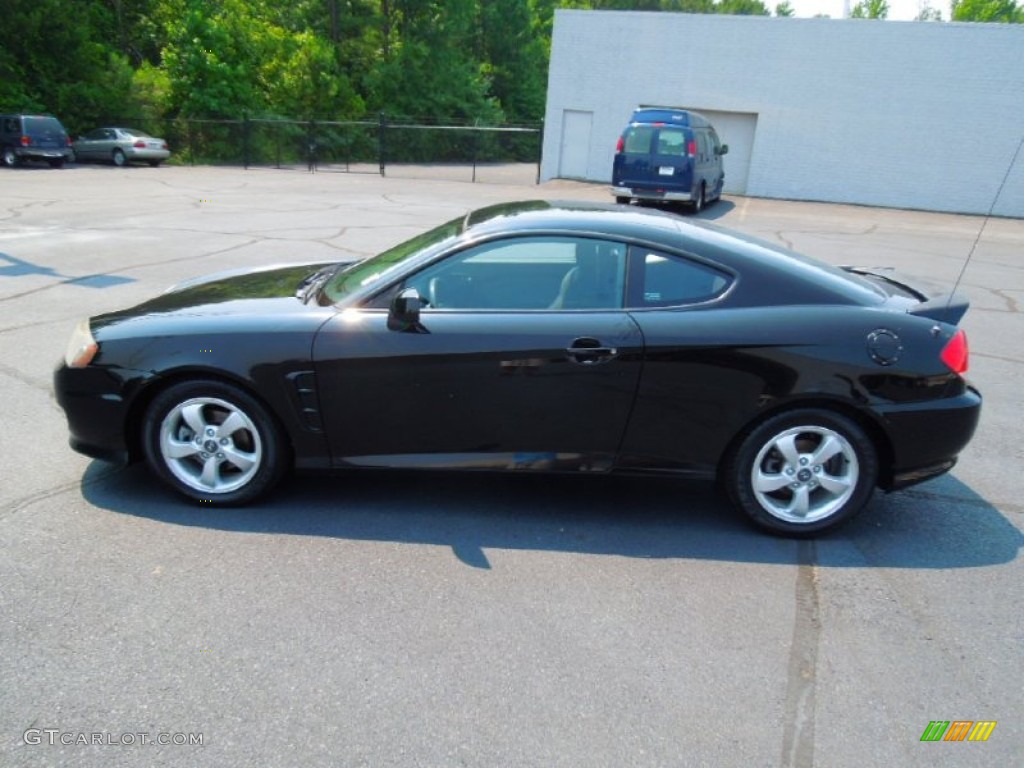 2006 Tiburon GS - Obsidian Black / Black photo #3