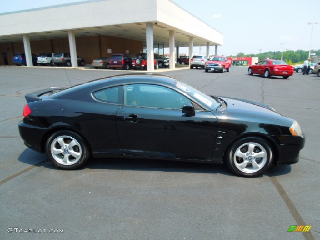 2006 Tiburon GS - Obsidian Black / Black photo #4