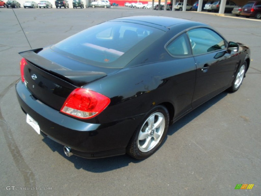 2006 Tiburon GS - Obsidian Black / Black photo #6