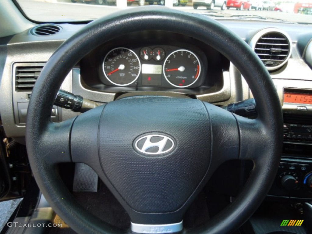 2006 Tiburon GS - Obsidian Black / Black photo #13