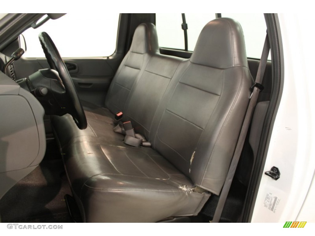 2002 F150 XL Regular Cab - Oxford White / Dark Graphite photo #6
