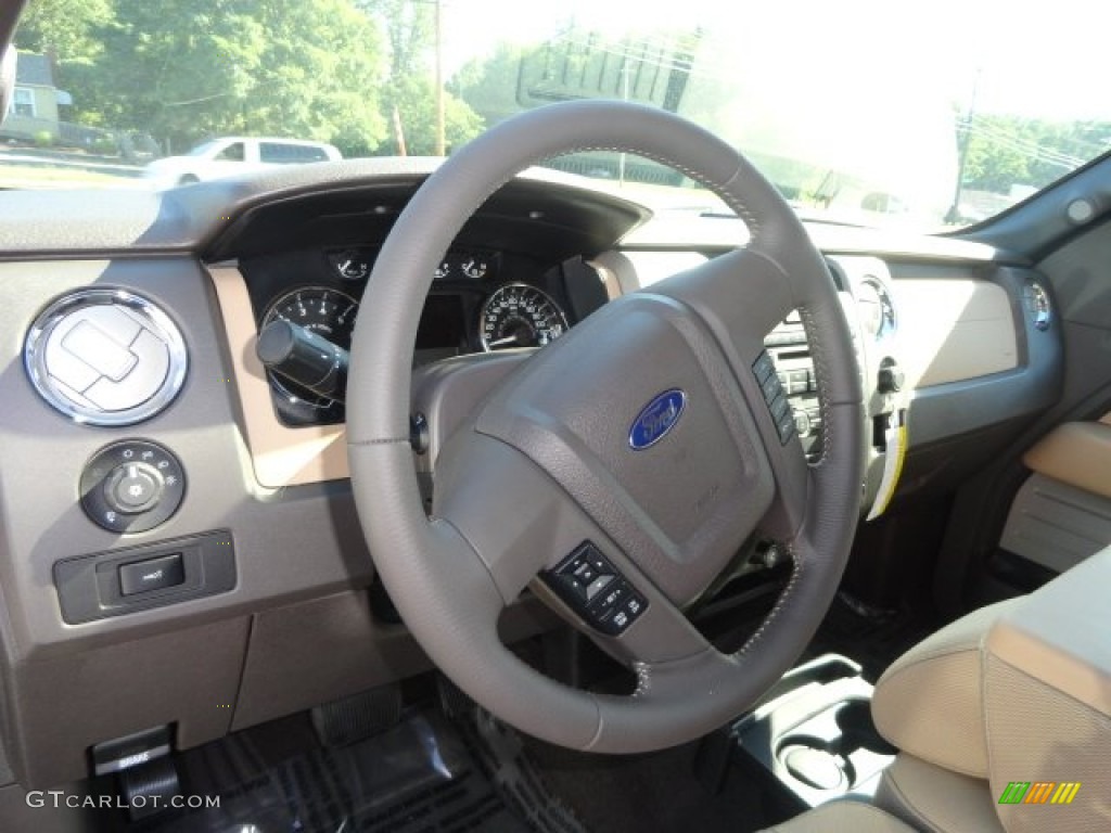 2012 F150 XLT SuperCab 4x4 - Golden Bronze Metallic / Pale Adobe photo #9