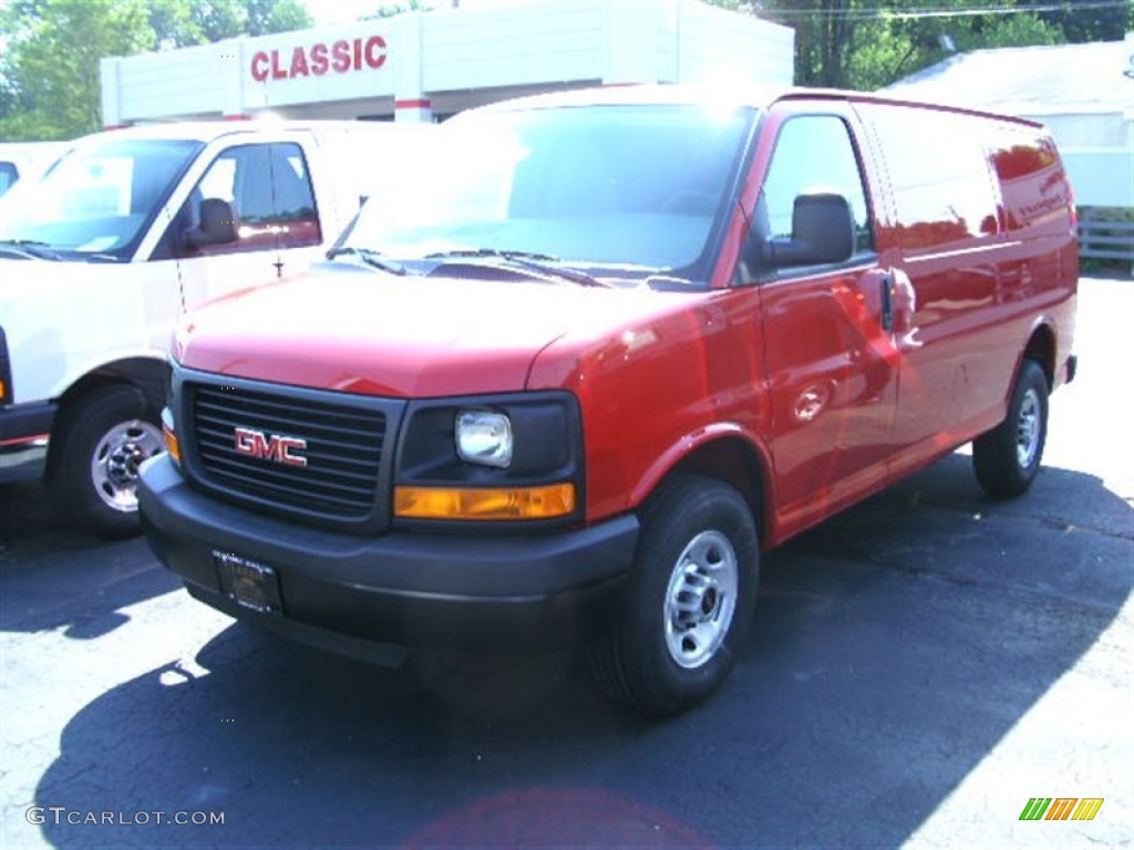 2012 Savana Van 2500 Cargo - Fire Red / Medium Pewter photo #1
