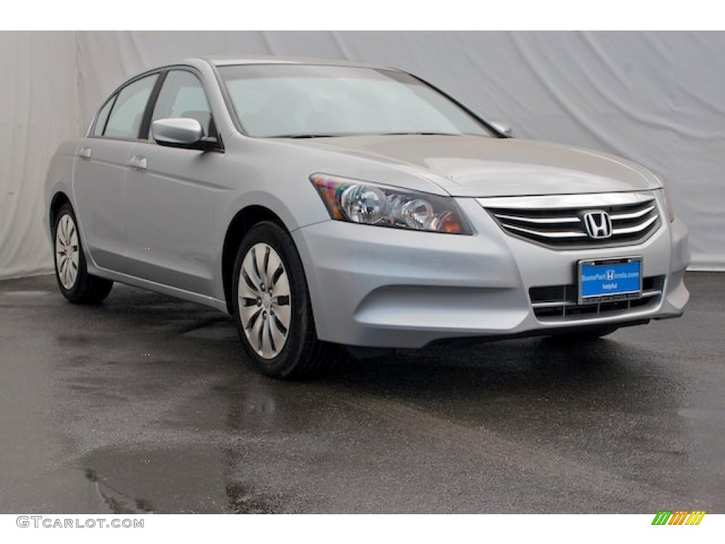 2012 Accord LX Sedan - Alabaster Silver Metallic / Black photo #1