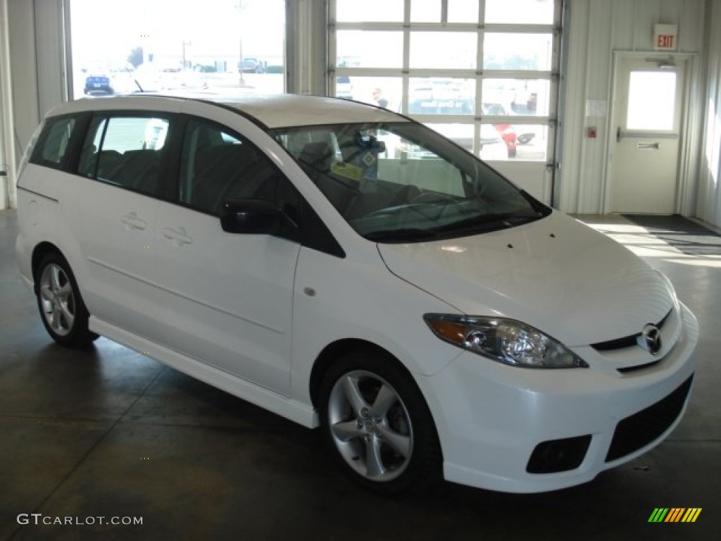 2006 MAZDA5 Sport - Whitewater Pearl / Black photo #4