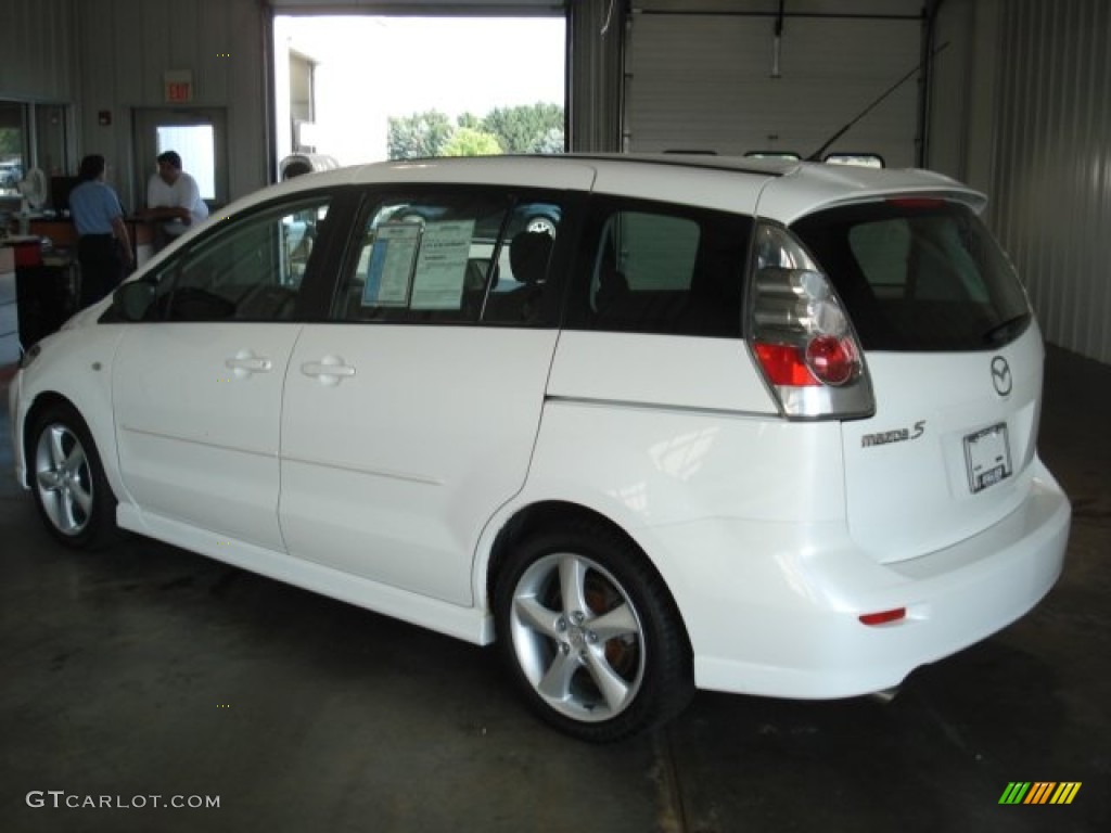 2006 MAZDA5 Sport - Whitewater Pearl / Black photo #8