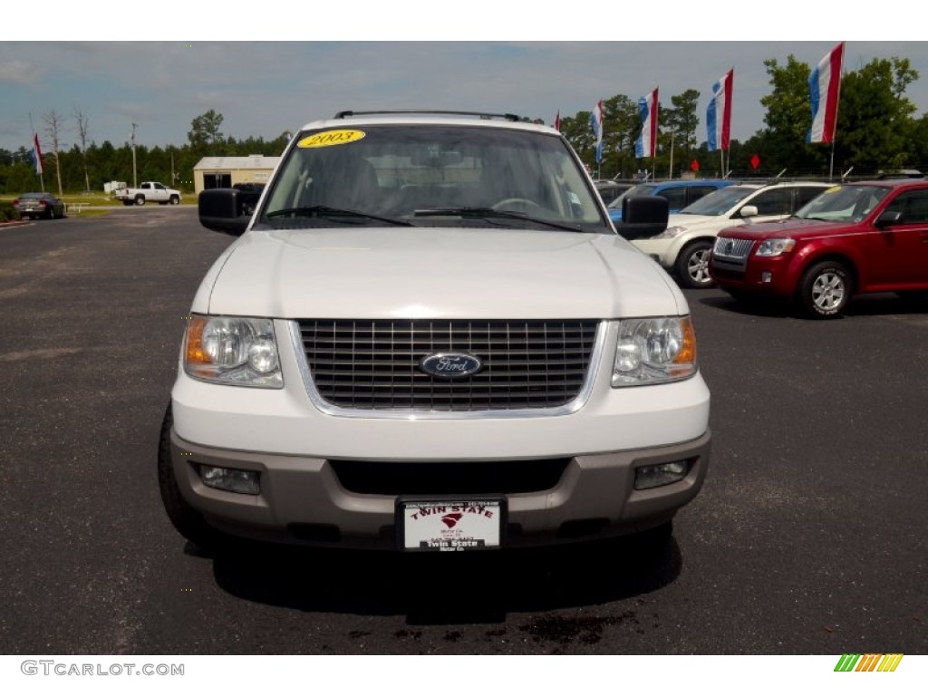 2003 Expedition XLT - Oxford White / Medium Parchment photo #2