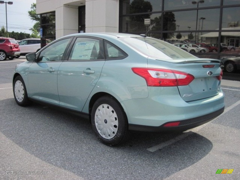 2012 Focus SE SFE Sedan - Frosted Glass Metallic / Stone photo #3